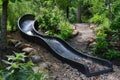 Black slide in the garden