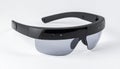 Black Smart Sunglasses Futuristic Wearable Technology on White Surface Royalty Free Stock Photo