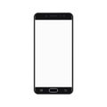 Black smartpho with empty white screen.Black Smartphone with white empty screen vector eps10. Royalty Free Stock Photo