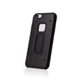 Black smartphone case isolated on white background. Strong mobile cover for shockproof. Clipping paths or cut out object for