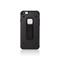 Black smartphone case isolated on white background. Strong mobile cover for shockproof. Clipping paths or cut out object for