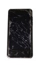 Black smartphone with cracked screen Royalty Free Stock Photo