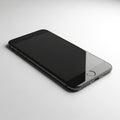 Black Smartphone with Dark Screen on White Surface mobile phone cell phone Royalty Free Stock Photo