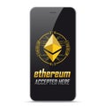 Black Smartphone Ethereum Accepted Here