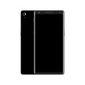 Black smartphone front and back view