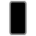 Black smartphone vector template on white background Royalty Free Stock Photo