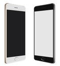 Black Smartphone & White Smartphone with big screen