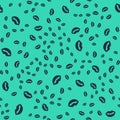 Black Smiling lips icon isolated seamless pattern on green background. Smile symbol. Vector
