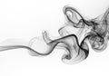 Black smoke abstract on white background, movement of ink water Royalty Free Stock Photo