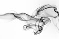 Black smoke motion on white background, fire design Royalty Free Stock Photo