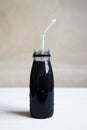 Black smoothie detox drink with activated charcoal