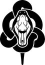 Black Snake, Open Mouth Emblem Design