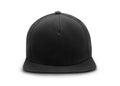 Black snapback cap isolated on white background with clipping path.