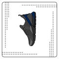 Black Sneaker Air side view Royalty Free Stock Photo