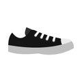 Black sneaker icon in flat style