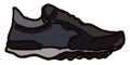 Black sneaker, illustration, vector Royalty Free Stock Photo