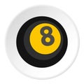 Black snooker eight pool icon circle