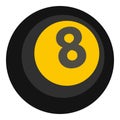 Black snooker eight pool icon