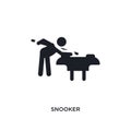 black snooker isolated vector icon. simple element illustration from sport concept vector icons. snooker editable logo symbol Royalty Free Stock Photo
