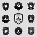 Black soccer emblems