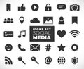 Black social media icons set Royalty Free Stock Photo