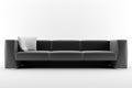 Black sofa isolated on white background