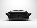 Black sofa on white background insulated Royalty Free Stock Photo