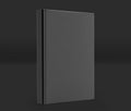 Black SoftCover Book Mockup, dark notebook, 3d rendering isolated on light gray background