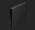 Black SoftCover Book Mockup, dark notebook, 3d rendering isolated on light gray background