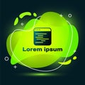 Black Software, web developer programming code icon isolated on black background. Javascript computer script random Royalty Free Stock Photo