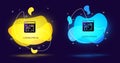 Black Software, web developer programming code icon isolated on black background. Javascript computer script random Royalty Free Stock Photo