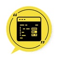 Black Software, web developer programming code icon isolated on white background. Javascript computer script random Royalty Free Stock Photo