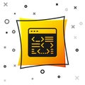 Black Software, web developer programming code icon isolated on white background. Javascript computer script random Royalty Free Stock Photo