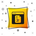 Black Software, web developer programming code icon isolated on white background. Javascript computer script random Royalty Free Stock Photo