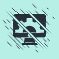 Black Software, web development, programming concept icon isolated on green background. Programming language and program Royalty Free Stock Photo