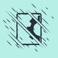 Black Software, web development, programming concept icon isolated on green background. Programming language and program Royalty Free Stock Photo