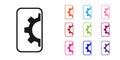 Black Software, web development, programming concept icon isolated on white background. Programming language and program Royalty Free Stock Photo