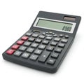 A black solar-powered calculator featuring a large LCD display showing the number Royalty Free Stock Photo
