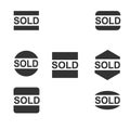 Black Sold Sticker Collection