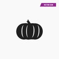 Black solid Halloween Pumpkin icon.