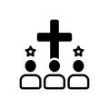 Black solid icon for Acquire, enlist and religion