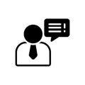 Black solid icon for Advice, request and counsel Royalty Free Stock Photo