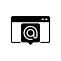Black solid icon for Alias, nickname and name Royalty Free Stock Photo