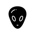 Black solid icon for Alien, foreigner and stranger