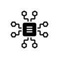 Black solid icon for Automation, digital and task