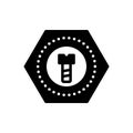 Black solid icon for Bolt, fastener and hardware Royalty Free Stock Photo