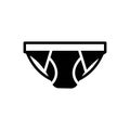 Black solid icon for Briefs, knickers and cloth