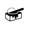 Black solid icon for Butter, spread and culinary Royalty Free Stock Photo