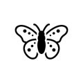 Black solid icon for Butterfly, lepidoptera and fly Royalty Free Stock Photo