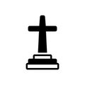 Black solid icon for Catholicn, jesus and cross Royalty Free Stock Photo